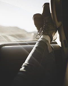 person wearing brown leather dress shoes thumbnail