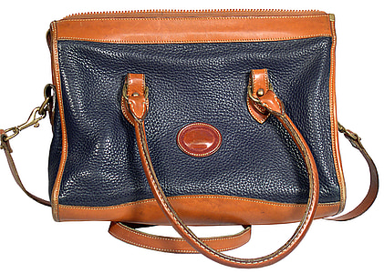 brown and black Dooney & Bourke leather two-way handbag illustration thumbnail