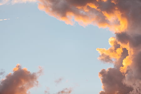worm's-eye view of sky with clouds thumbnail