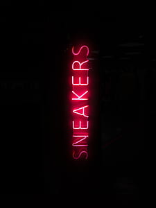 red Sneakers neon pub signage turned on thumbnail