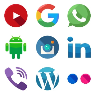 Social Media svg vector icon sets