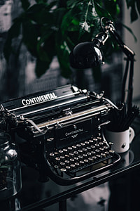 Black vintage typewriter thumbnail