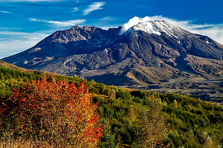 volcano surrounded by trees and plants thumbnail