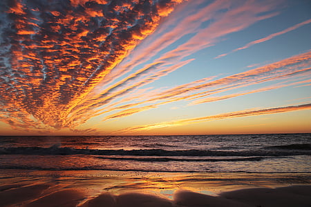silhouette of seashore during golden hours thumbnail