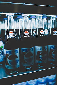 close-up photo of Pepsi glass bottles thumbnail