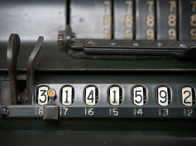 black analog meter reading 3141592 thumbnail