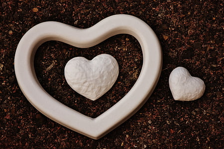 three white heart decors thumbnail