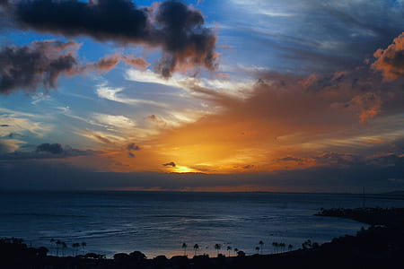 seashore during sunset thumbnail