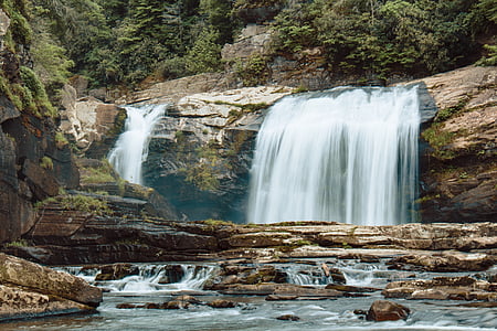 time-lapse photography of flowing waterfalls thumbnail