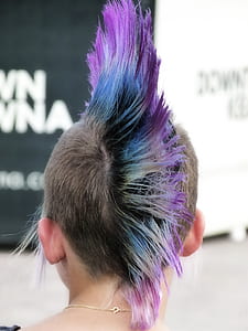 person with purple hair thumbnail