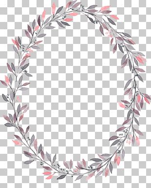 Wedding invitation Wreath Watercolor painting Flower Art, Floral decoration, oval pink and green leafed illustration PNG clipart