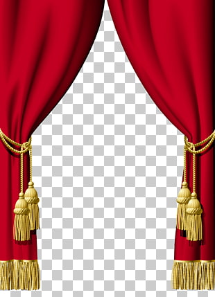 Curtain Window , Red Curtain Decoration , red window panels PNG clipart