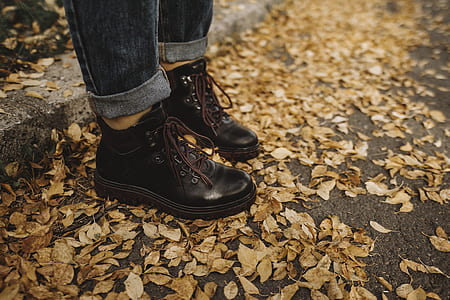 pair of black leather shoes thumbnail