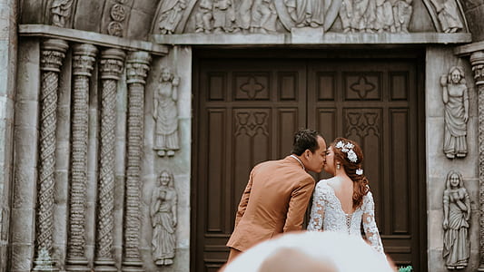 Couple Near on Wooden Sash Door thumbnail