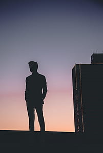 Silhouette of Man Standing thumbnail