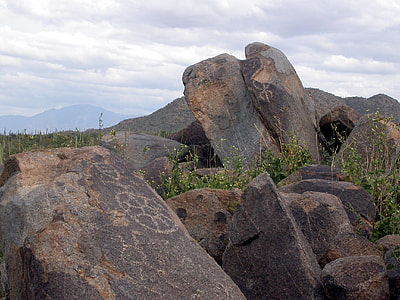 Petroglyphs and Landscape in Saguaro National Park, Arizona thumbnail