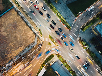 aerial view of road traffic thumbnail