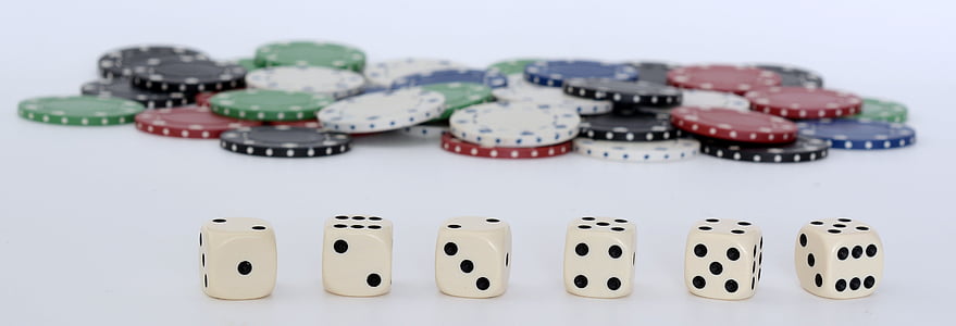 poker chips and dices thumbnail