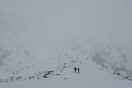 two person walking on snowfield thumbnail