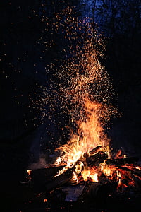 bonfire during nighttime thumbnail