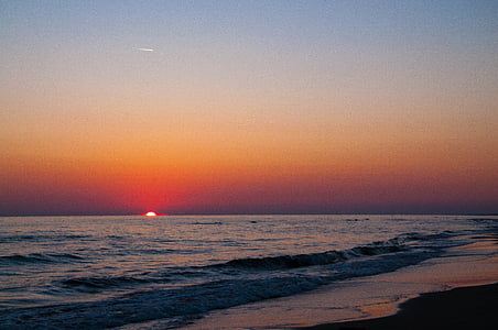 landscape photography of sea waves during golden hour thumbnail