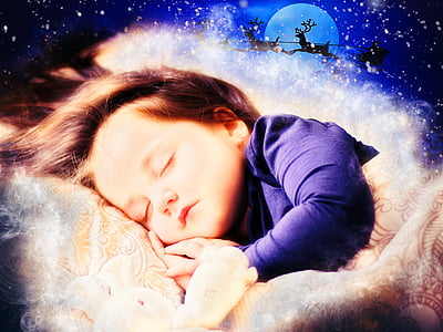 girl wearing blue long-sleeved shirt sleeping thumbnail