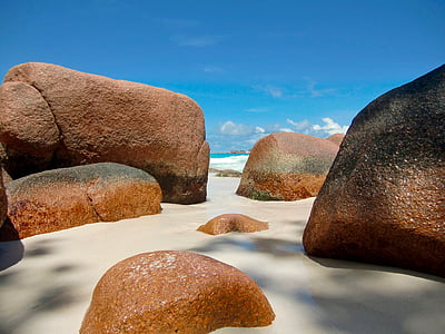 brown rocks on sand thumbnail