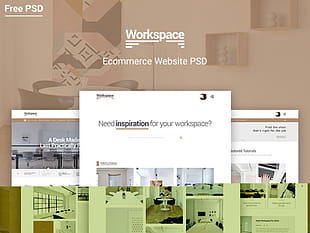 Workspace Ecommerce Website psd file