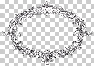 Frame Vintage clothing , Vintage Border Frame Transparent , white and black floral wreath illustration PNG clipart