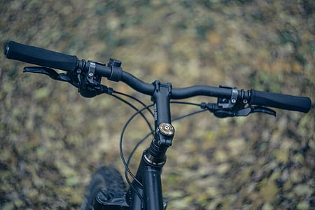 closeup photo of bicycle handle bar thumbnail