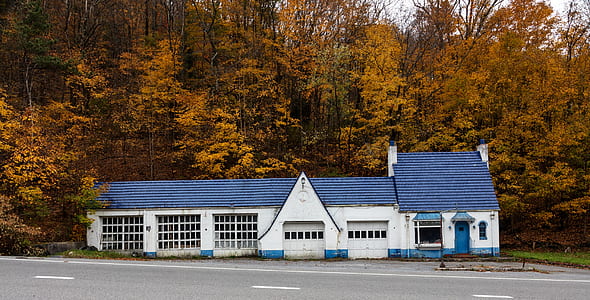 white and blue wooden house thumbnail