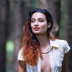 woman in white button-down shirt thumbnail