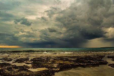 sea under nimbus clouds thumbnail