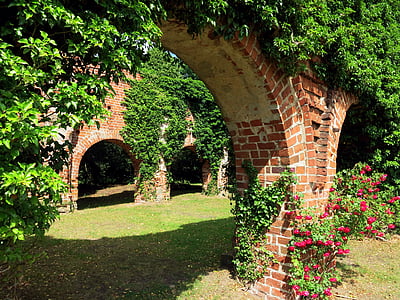 brown concrete arch with green vines at daytime thumbnail