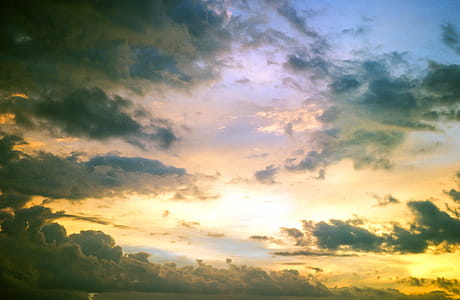 Yellow and White Clouds on Sky thumbnail