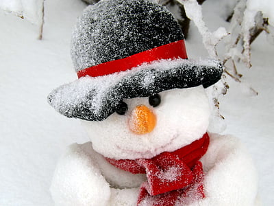 shallow focus photography of snowman thumbnail