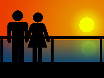 silhouette illustration of man and woman thumbnail