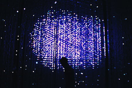 lights, purple, dark, silhouette thumbnail