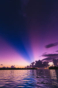 photography of body of water during nighttime thumbnail