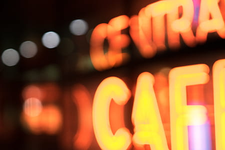 cafe, lights, night, dark thumbnail