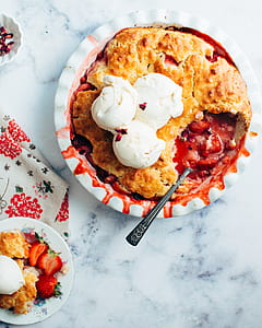 food photography of dessert on table thumbnail