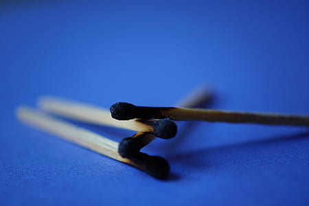 match, macro, close-up, burnt thumbnail
