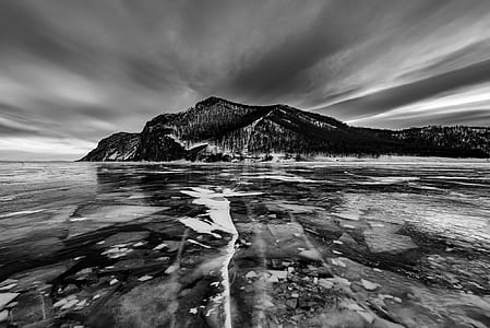 grayscale time-lapse photography of mountain thumbnail