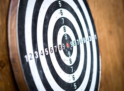 white and black dartboard thumbnail