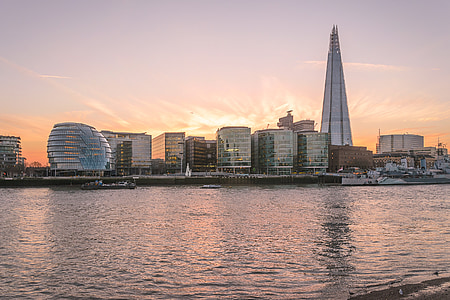 modern city buildings next to body of water thumbnail