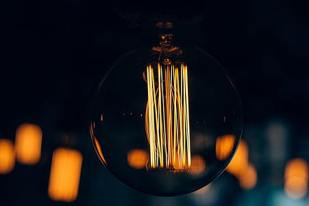selective focus photo of turned-on clear light thumbnail