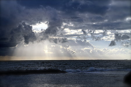 body of water under white and grey cloudy daytime sky thumbnail