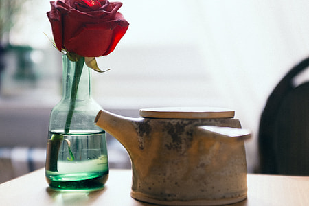 Tiny teapot and rose thumbnail