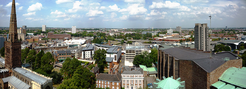 Panoramic View of the city of Coventry, England thumbnail