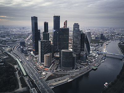 gray and black buildings thumbnail